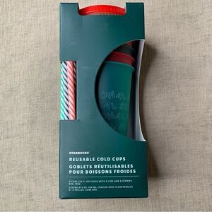 Starbucks Christmas Reusable 2019 Cold Cups 5 pack